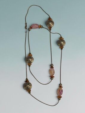 🫶🏻 Stunning 14KGP Vintage Cabochon Necklace